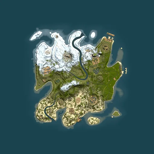 Rust map seed 2112063852, 3000x3000m top-down preview