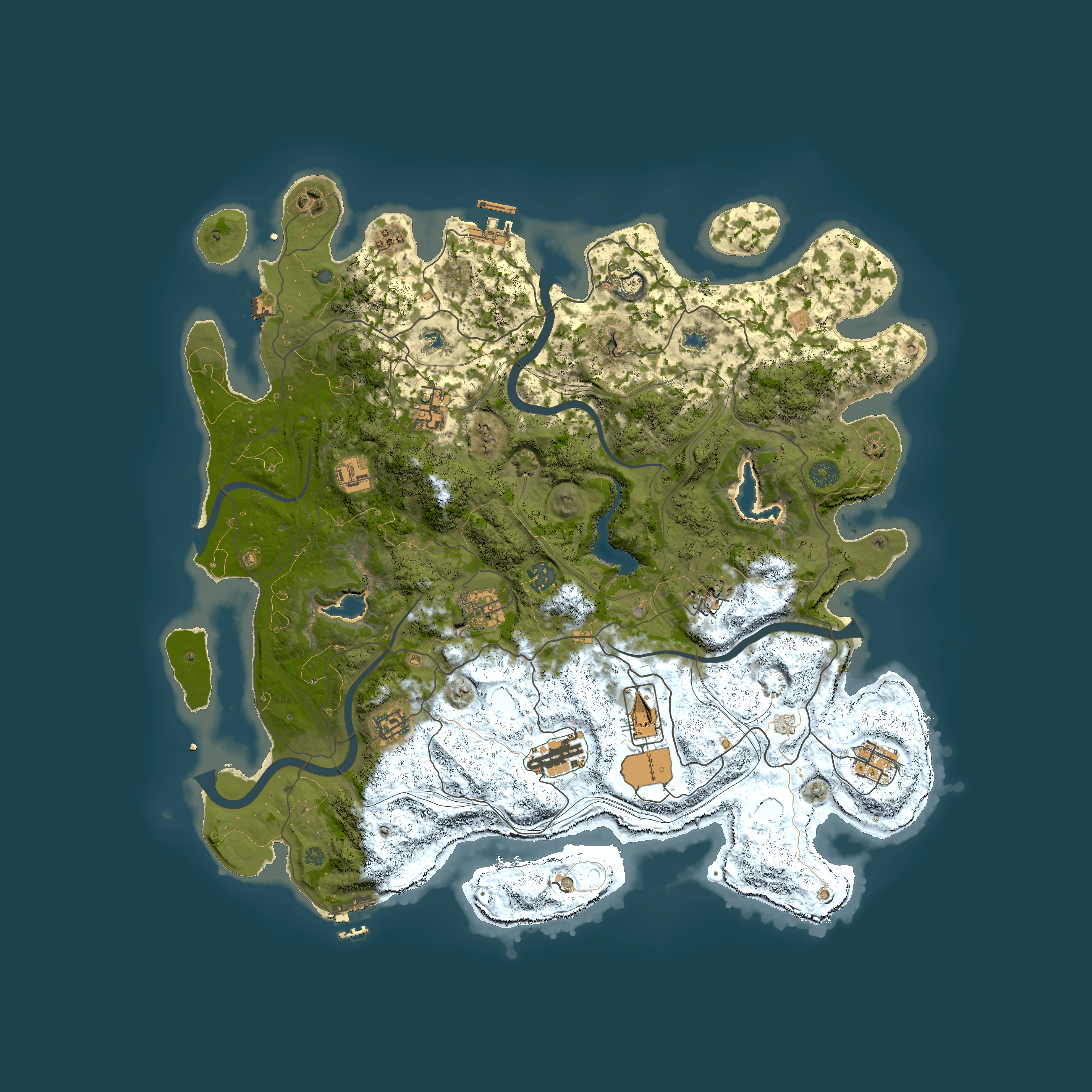 Full top-down render of Rust map seed 671615678, 4500x4500m