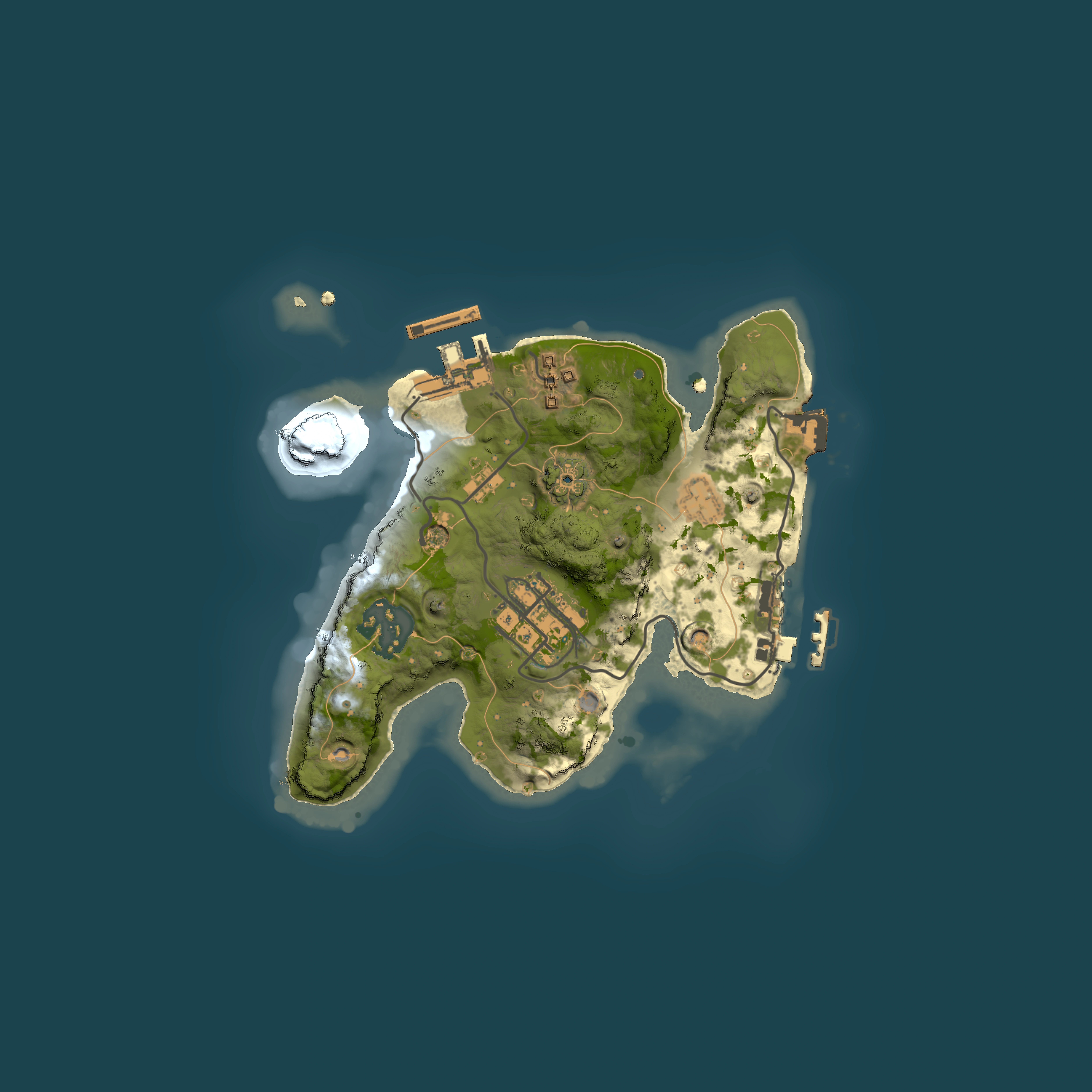 Full top-down render of Rust map seed 1963373935, 2000x2000m