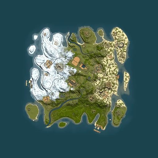 Rust map seed 930371628, 3500x3500m top-down preview