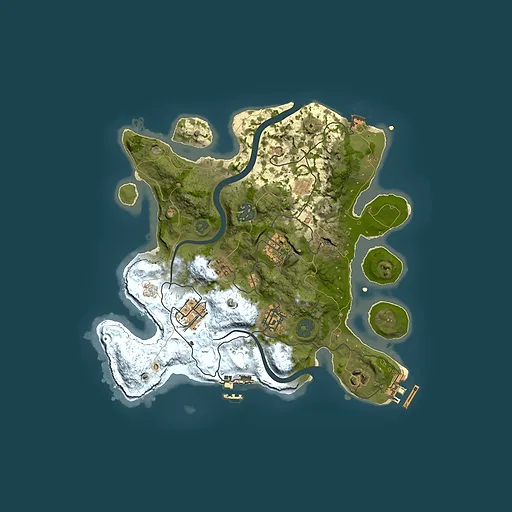 Rust map seed 28349571, 3000x3000m top-down preview