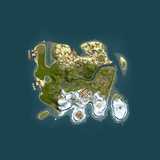 Rust map seed 1947473129, 2500x2500m top-down preview