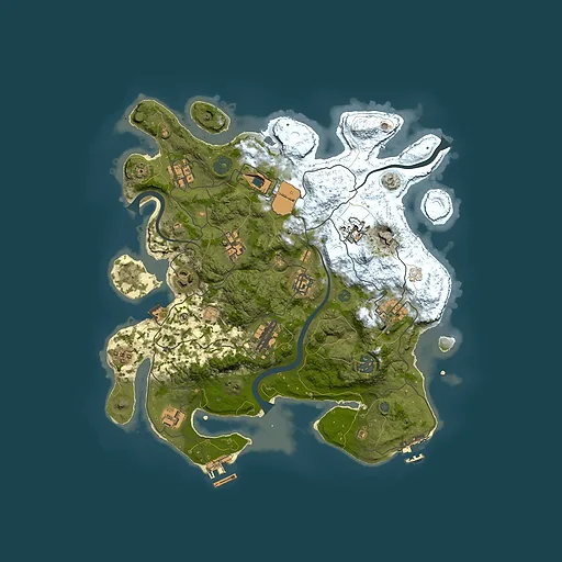 Rust map seed 1185049903, 3500x3500m top-down preview
