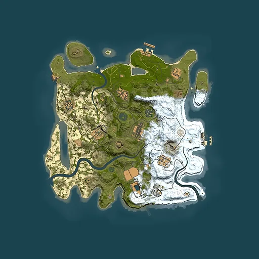 Rust map seed 1374038544, 3500x3500m top-down preview