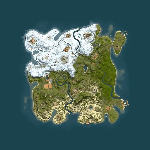 Rust map seed 1650384230, 4000x4000m top-down preview