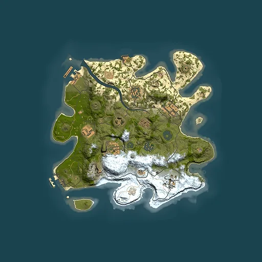 Rust map seed 948163596, 3000x3000m top-down preview