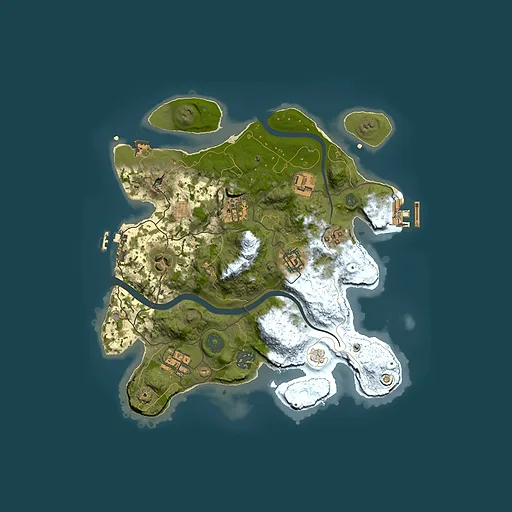 Rust map seed 1288749535, 3000x3000m top-down preview
