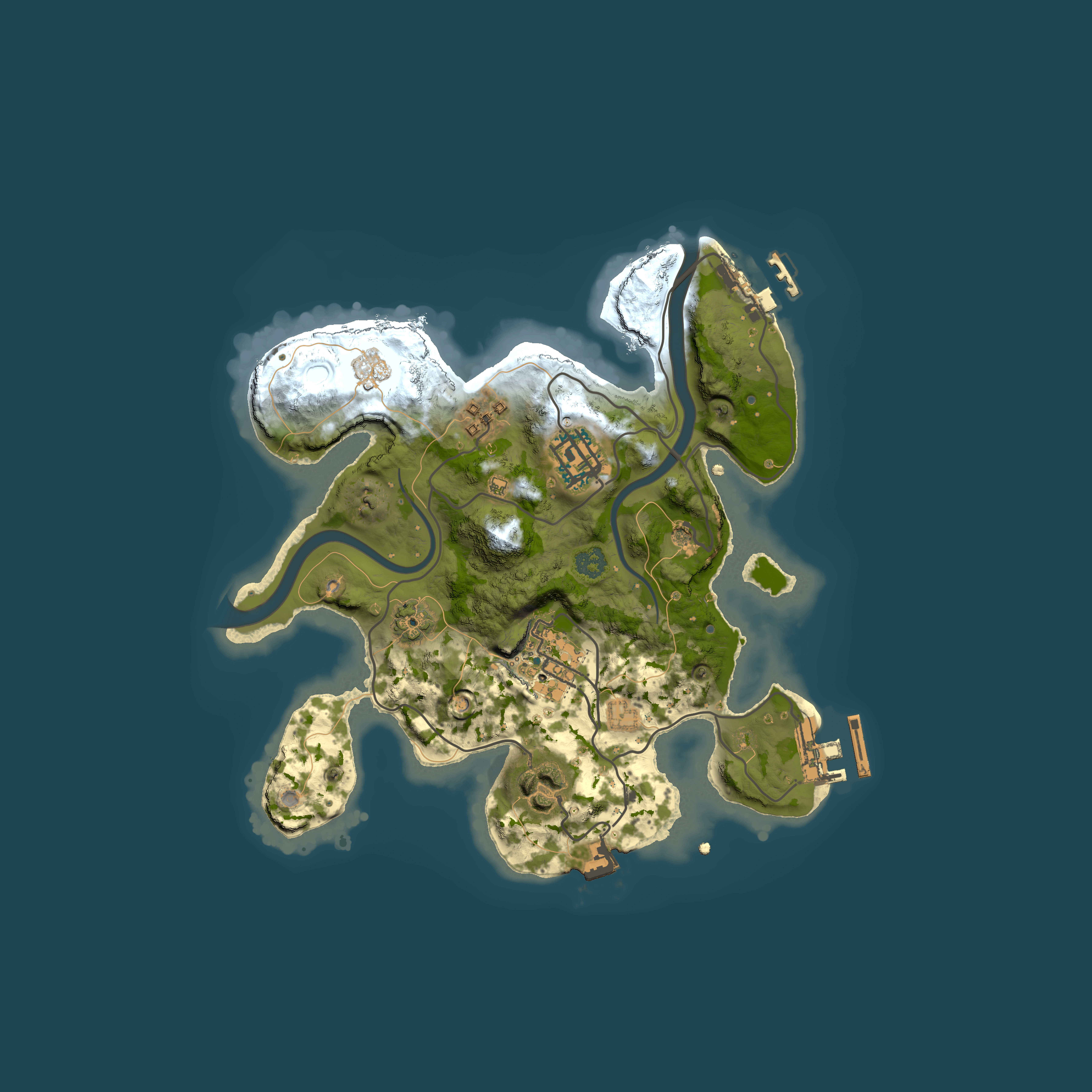 Full top-down render of Rust map seed 298758771, 2500x2500m
