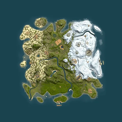 Rust map seed 1246723858, 4000x4000m top-down preview