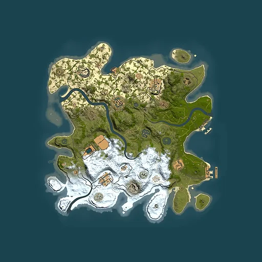 Rust map seed 991701246, 3500x3500m top-down preview