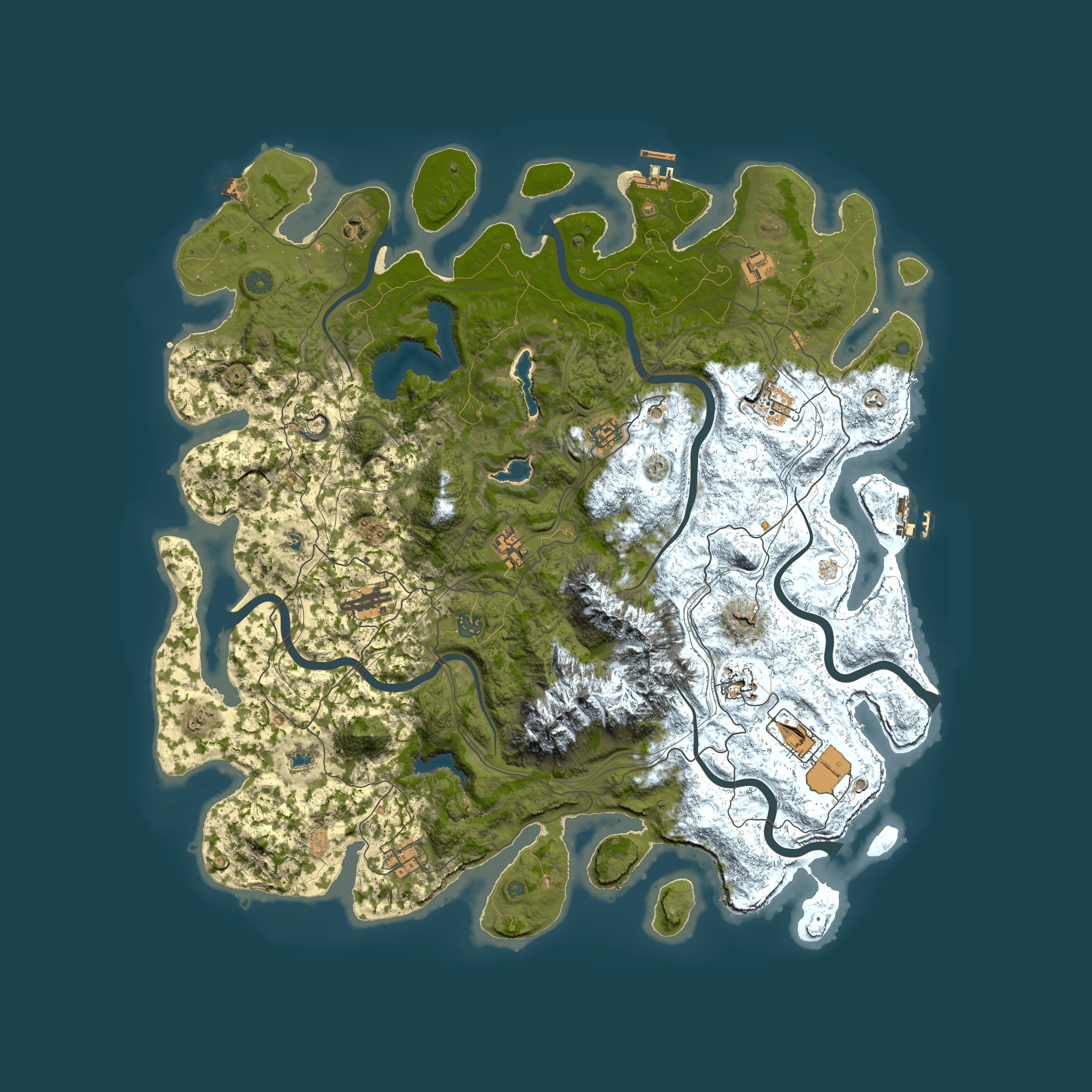 Full top-down render of Rust map seed 1059911232, 5000x5000m