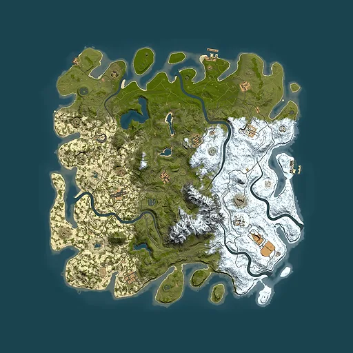 Rust map seed 1059911232, 5000x5000m top-down preview