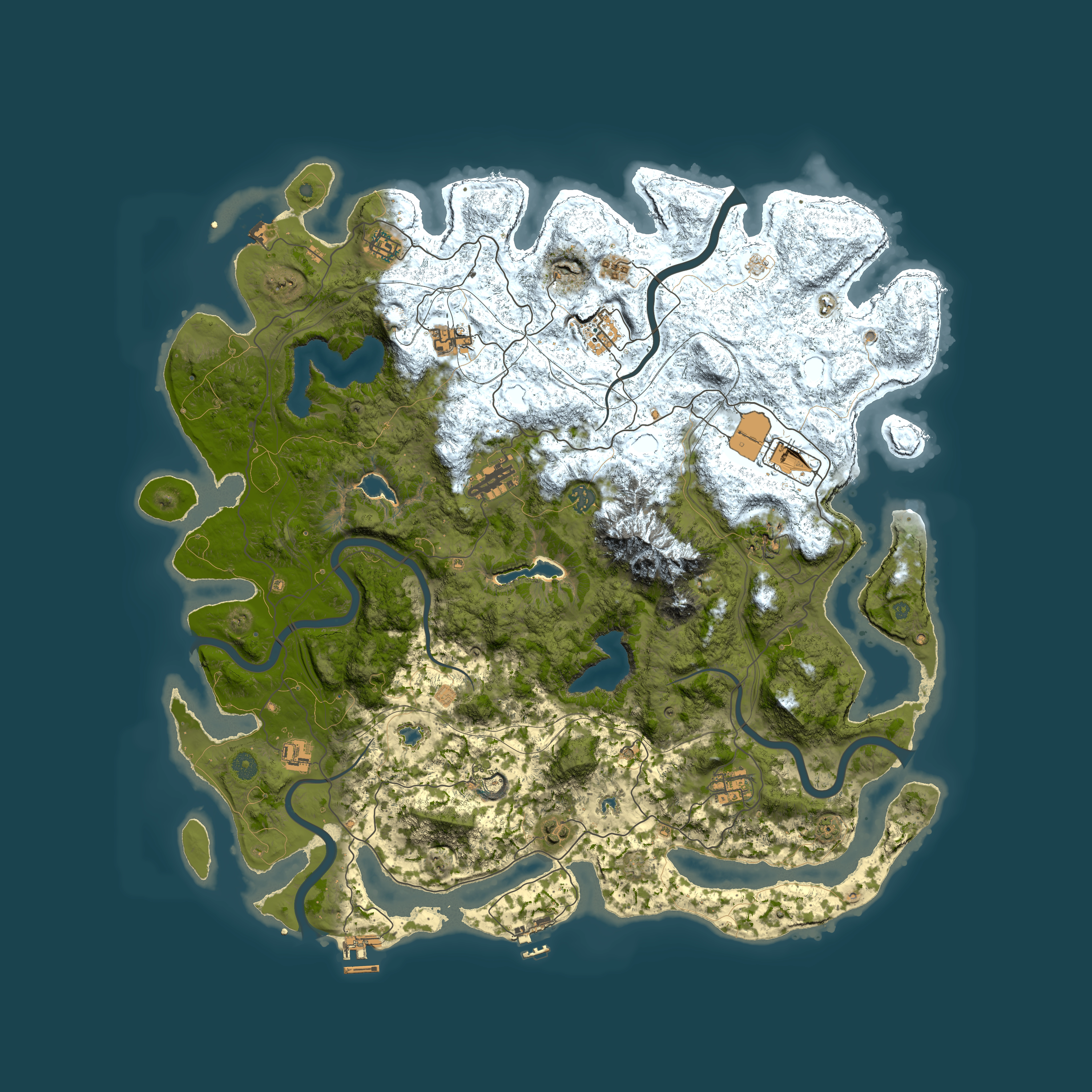 Full top-down render of Rust map seed 760422749, 5000x5000m