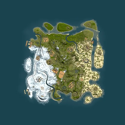 Rust map seed 594365055, 3500x3500m top-down preview