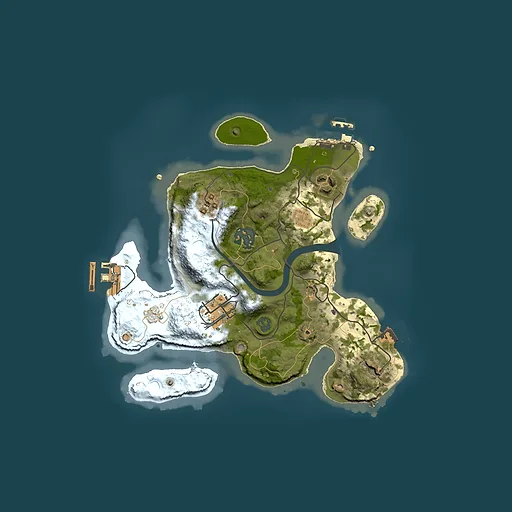 Rust map seed 1418217043, 2500x2500m top-down preview