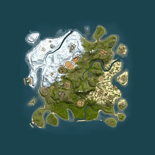 Rust map seed 1659328628, 3500x3500m top-down preview