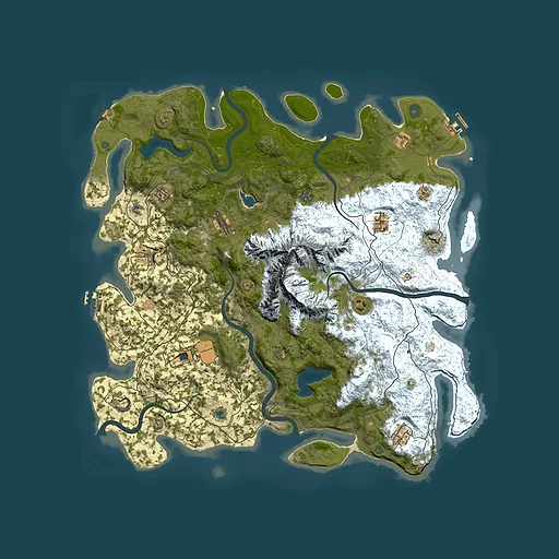 Rust map seed 1465304589, 5000x5000m top-down preview