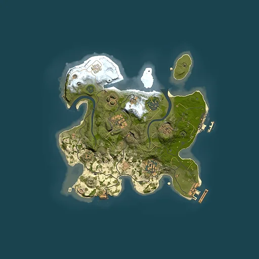 Rust map seed 1457005037, 2500x2500m top-down preview