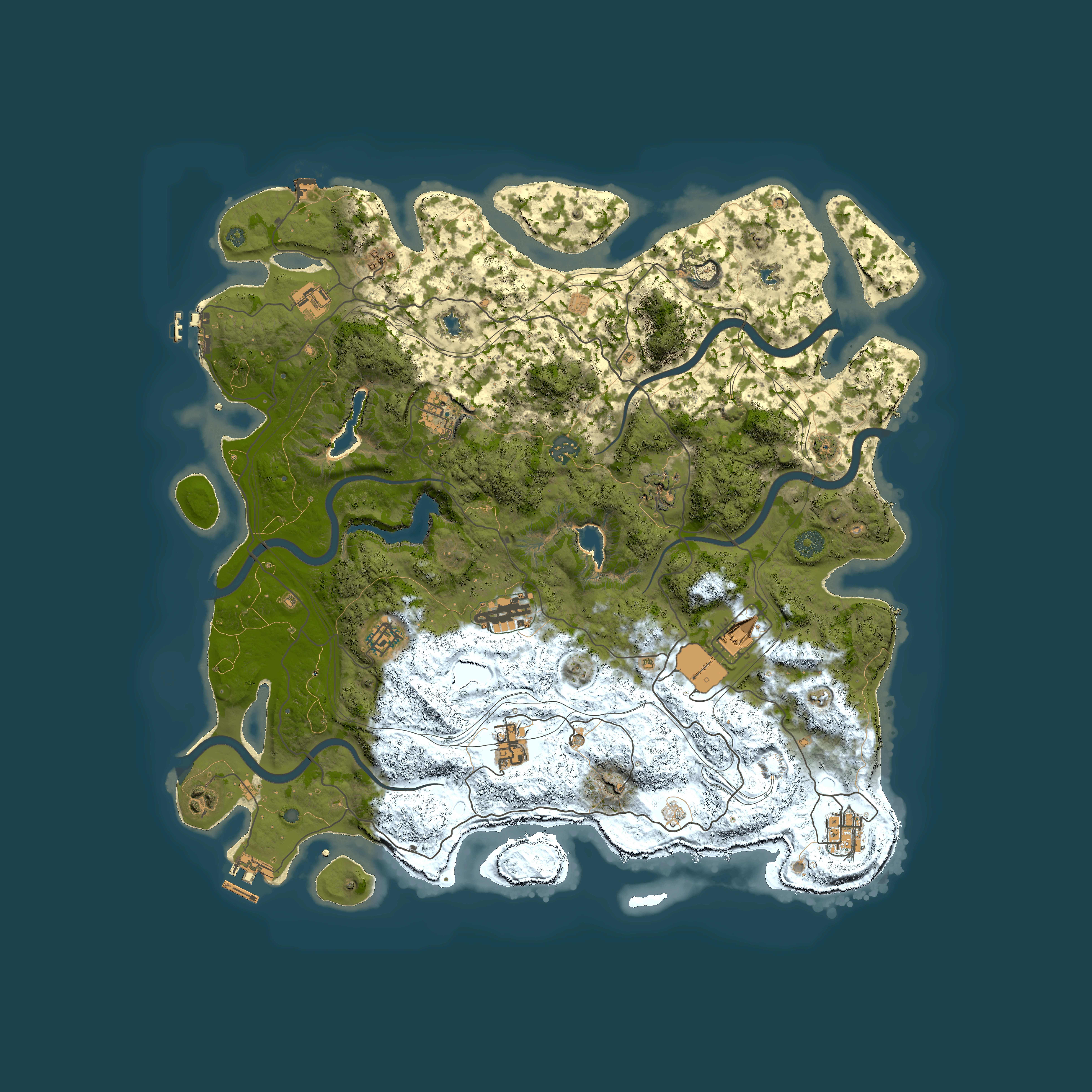 Full top-down render of Rust map seed 1093719659, 4500x4500m
