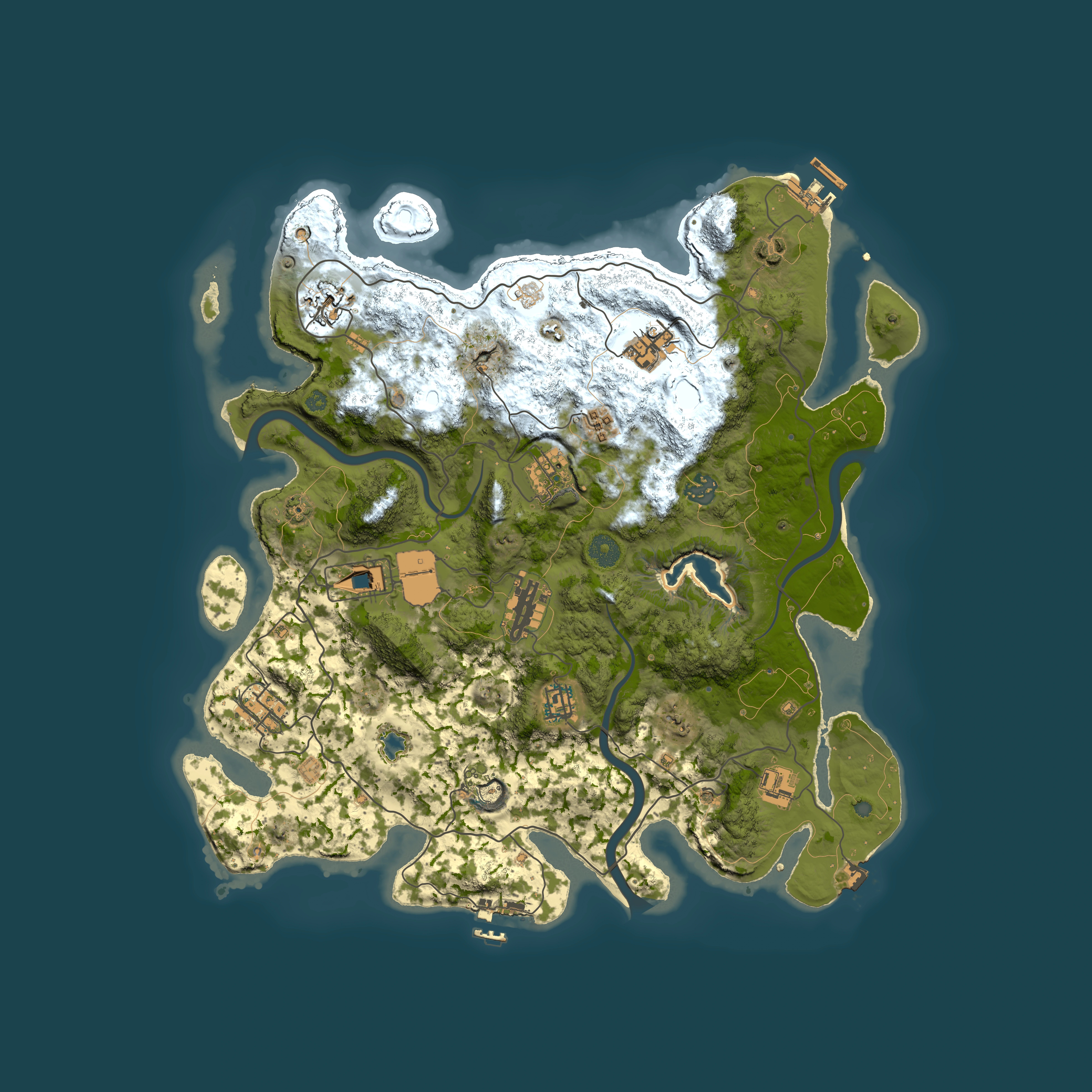 Full top-down render of Rust map seed 1937772660, 4000x4000m