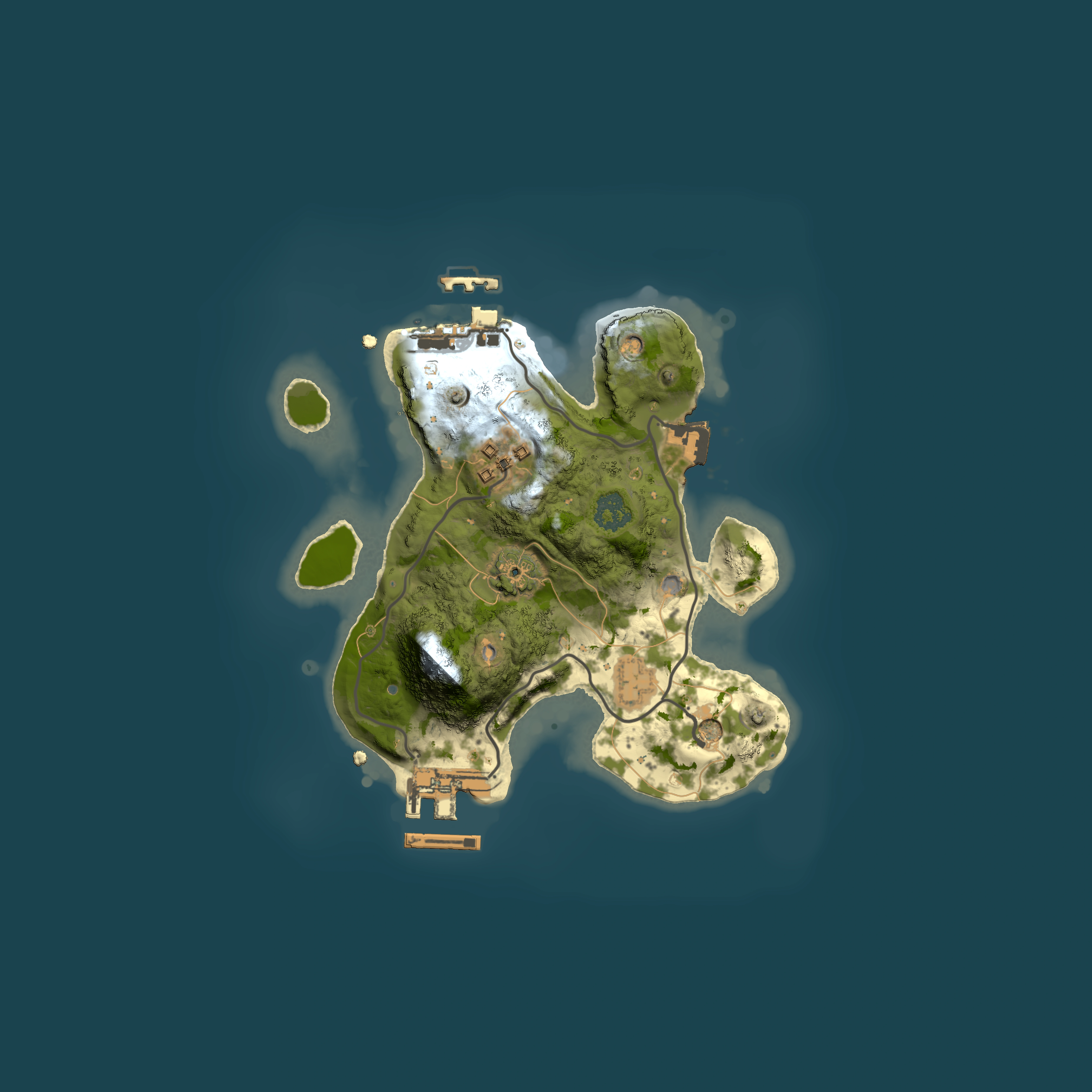 Full top-down render of Rust map seed 149784572, 2000x2000m