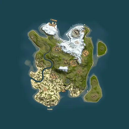 Rust map seed 514334964, 3000x3000m top-down preview