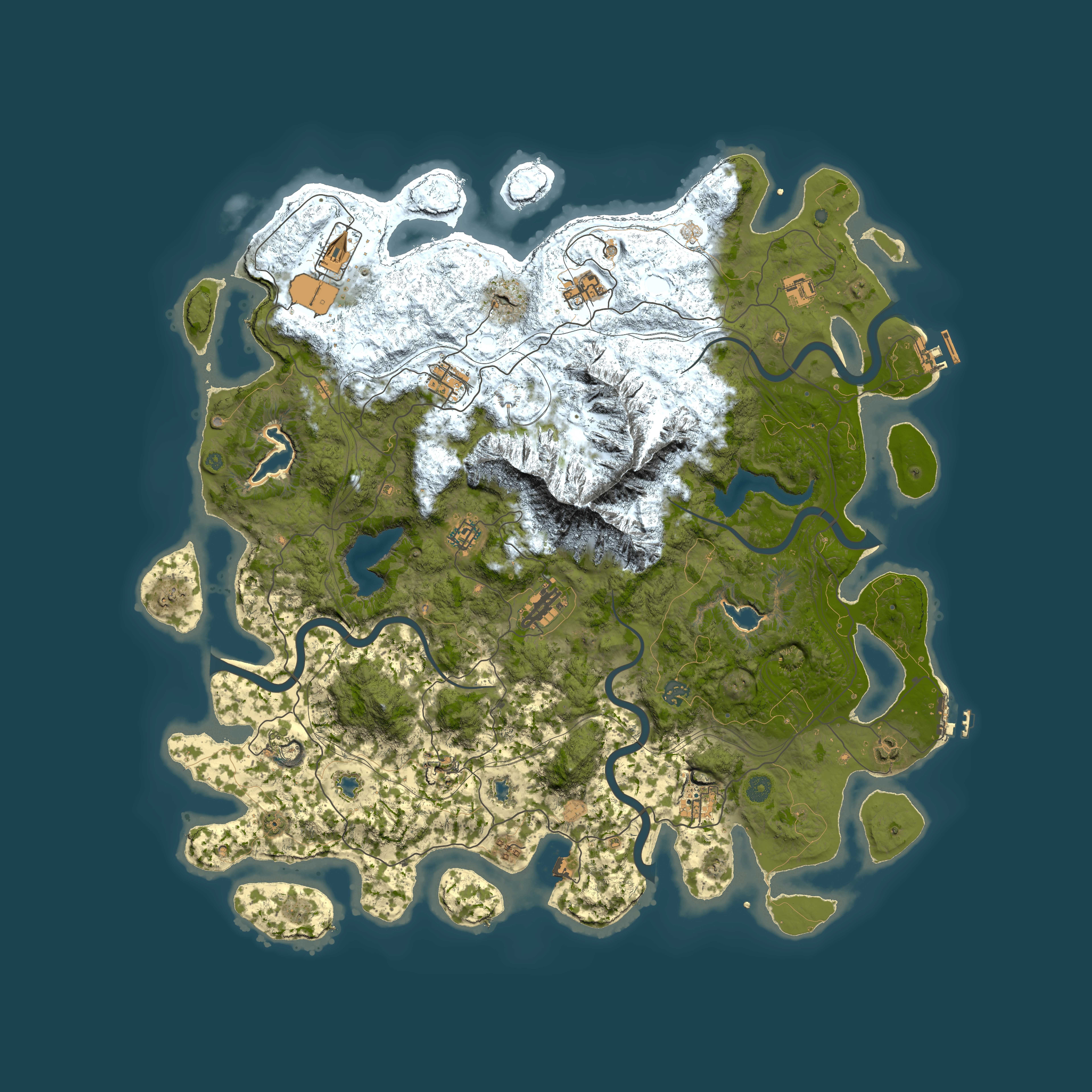 Full top-down render of Rust map seed 1053271944, 5000x5000m
