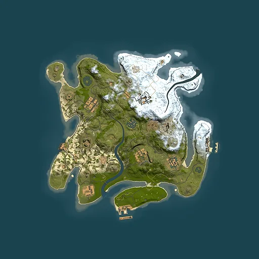 Rust map seed 161124956, 3000x3000m top-down preview