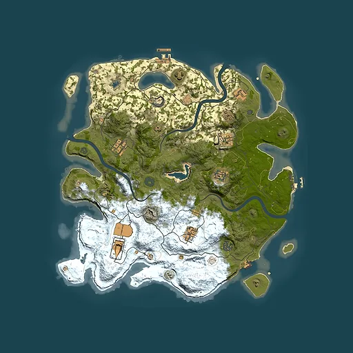 Rust map seed 1701201540, 4000x4000m top-down preview