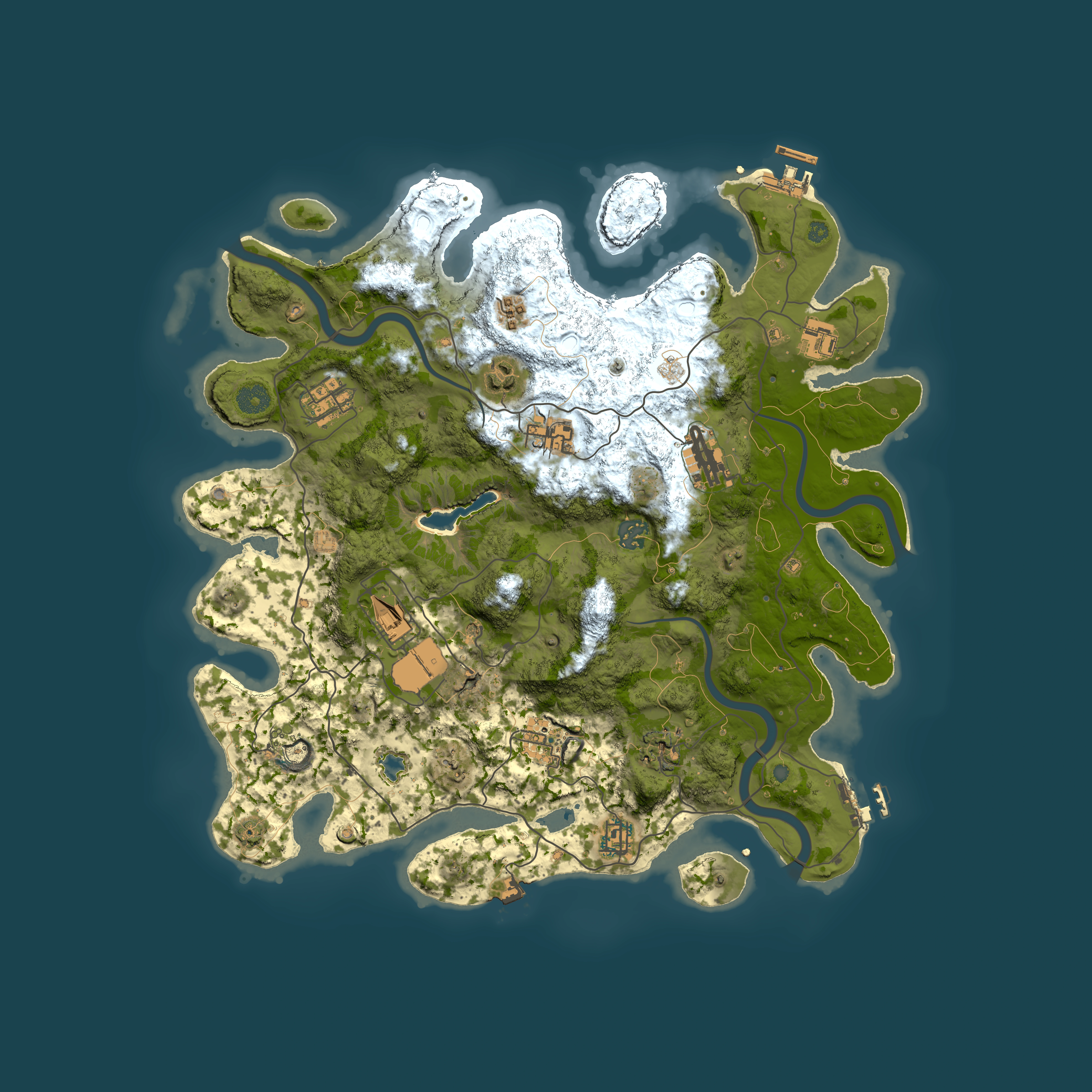 Full top-down render of Rust map seed 1754698419, 4000x4000m