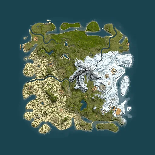 Rust map seed 1948122623, 5000x5000m top-down preview