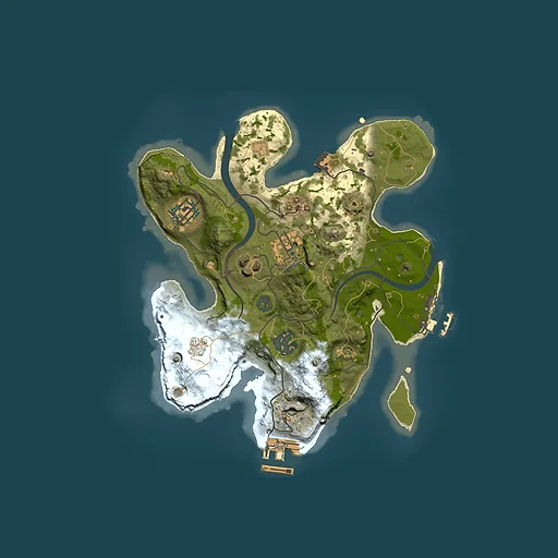 Rust map seed 749203985, 2500x2500m top-down preview