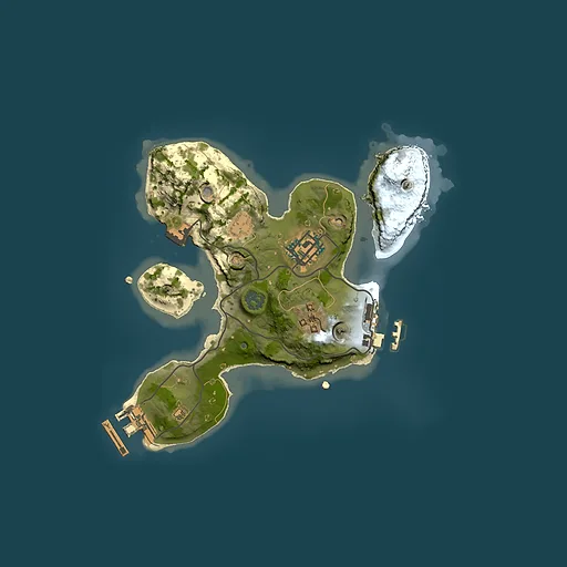 Rust map seed 1024134910, 2000x2000m top-down preview