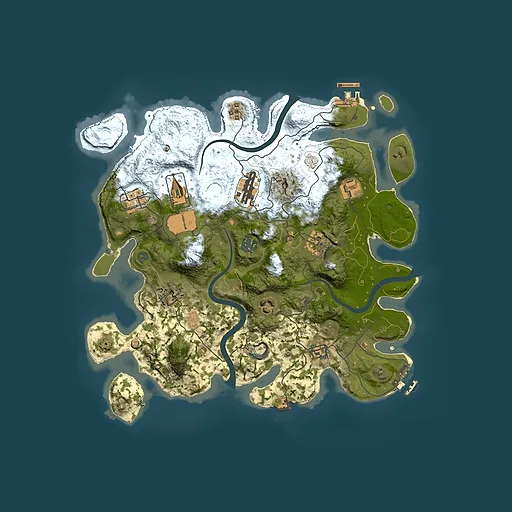 Rust map seed 2095795039, 3500x3500m top-down preview