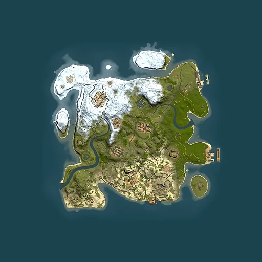 Rust map seed 2061248491, 3000x3000m top-down preview