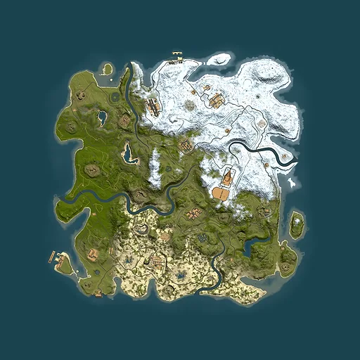 Rust map seed 1168196493, 4500x4500m top-down preview