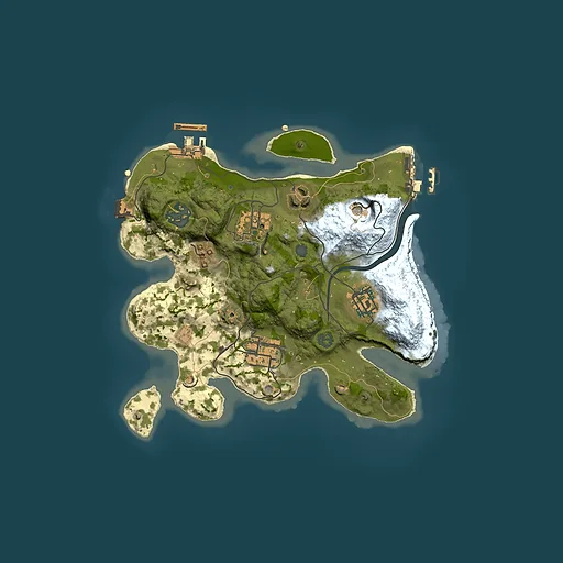 Rust map seed 1848888828, 2500x2500m top-down preview