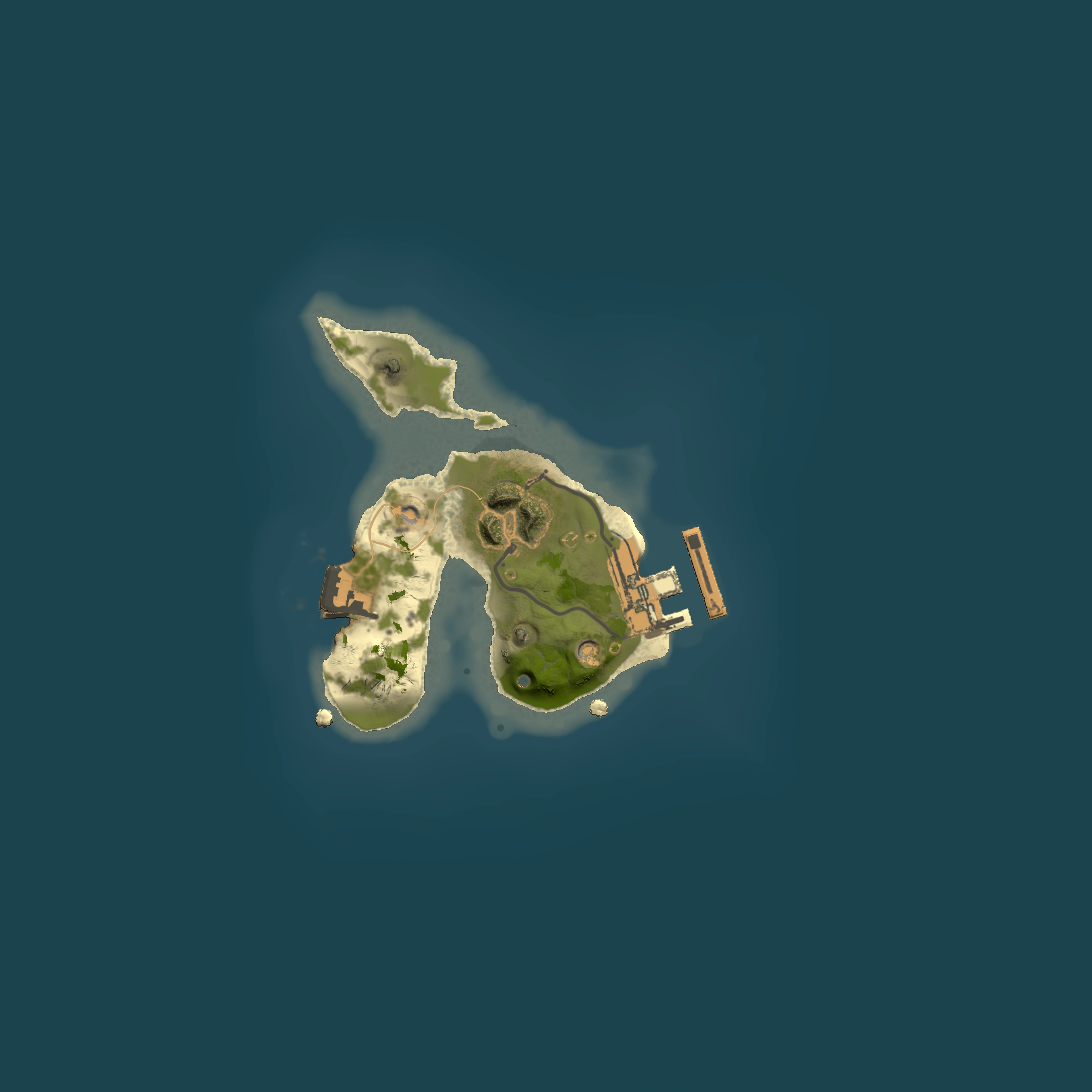 Full top-down render of Rust map seed 1757385950, 1500x1500m