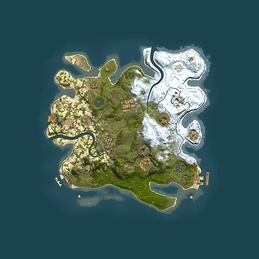 Rust map seed 1278418042, 3000x3000m top-down preview