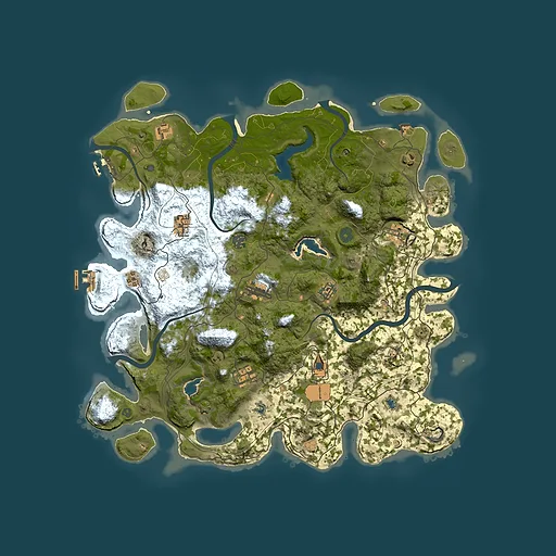 Rust map seed 1065383067, 4500x4500m top-down preview