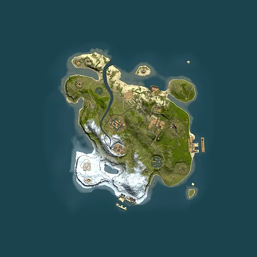 Rust map seed 1518057051, 2500x2500m top-down preview