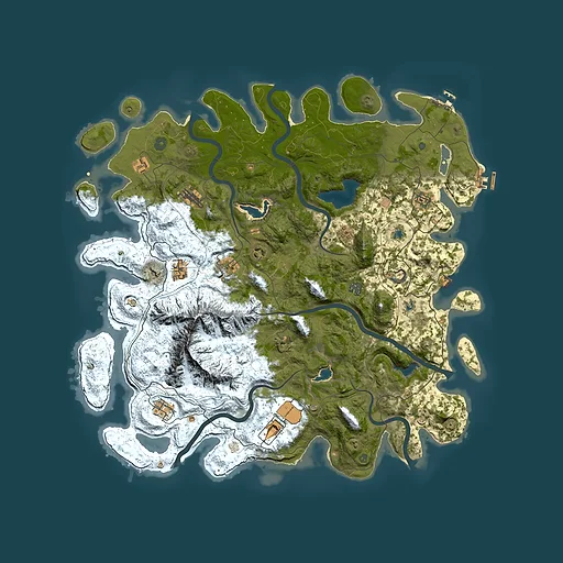 Rust map seed 1592261392, 5000x5000m top-down preview
