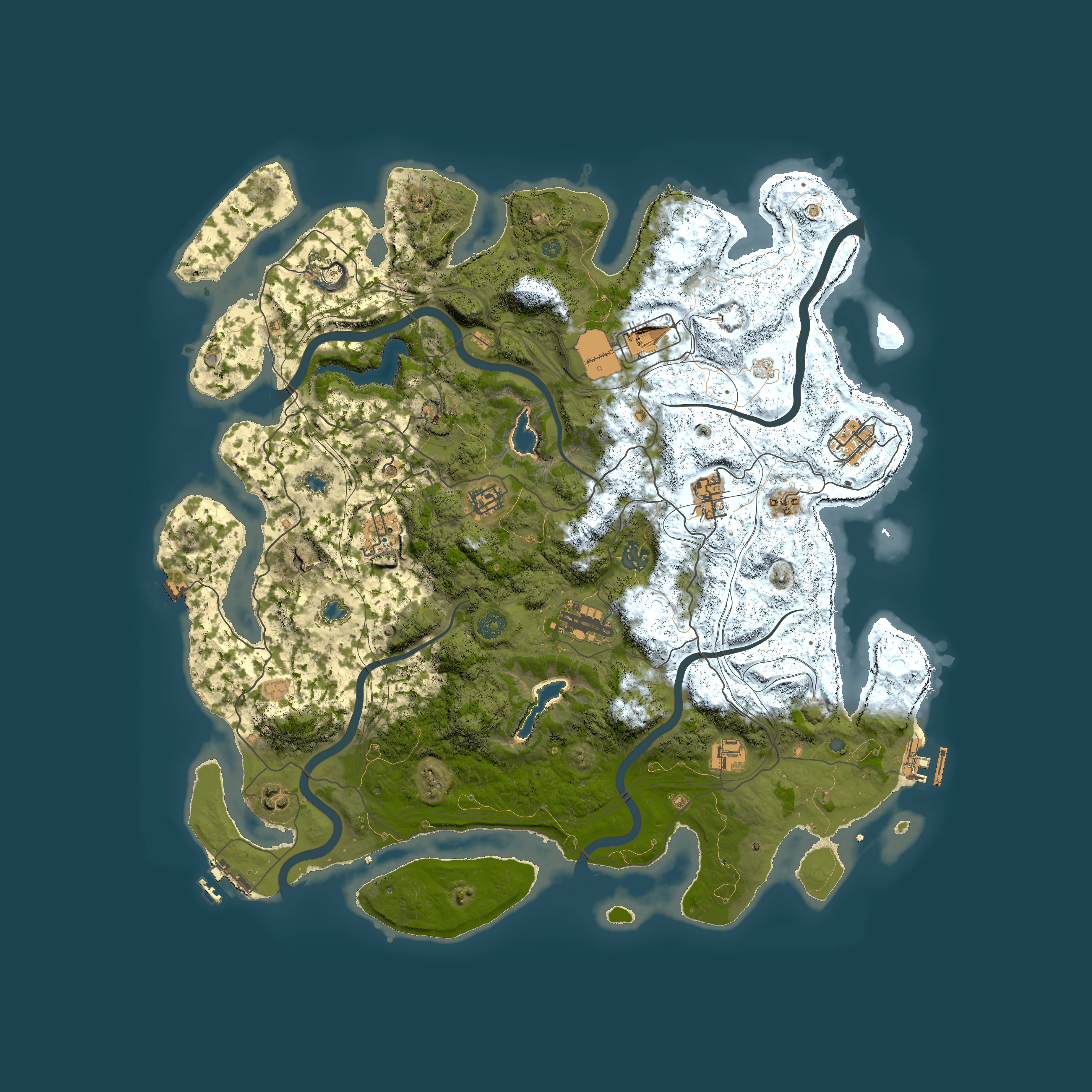 Full top-down render of Rust map seed 1320618710, 4500x4500m