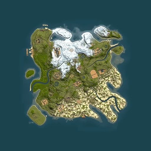 Rust map seed 1023633535, 3500x3500m top-down preview