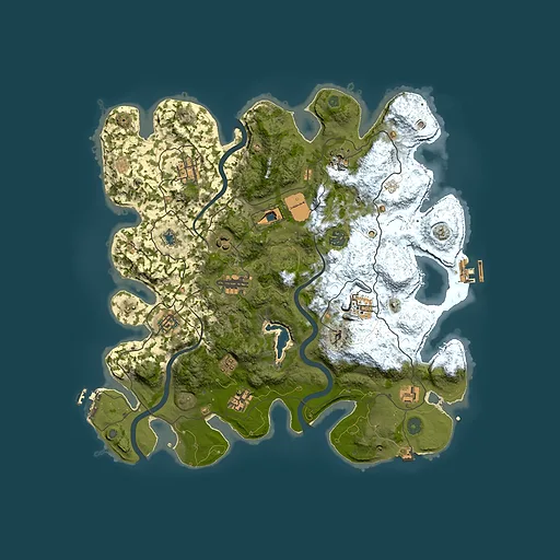 Rust map seed 215791724, 4000x4000m top-down preview
