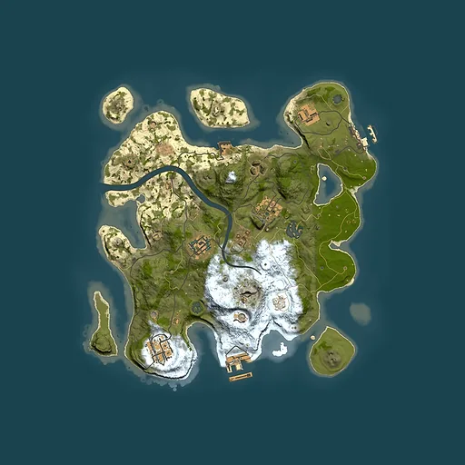 Rust map seed 138534991, 3000x3000m top-down preview