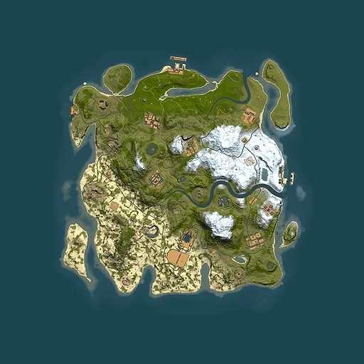 Rust map seed 1123514945, 3500x3500m top-down preview