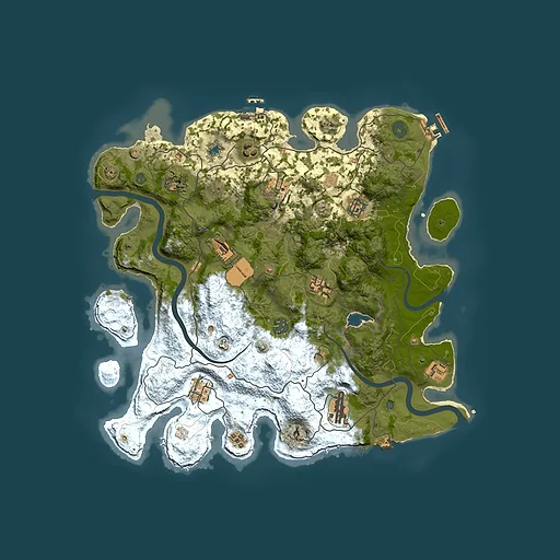 Rust map seed 1153623080, 4000x4000m top-down preview