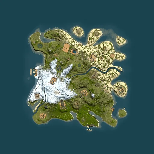 Rust map seed 1707171208, 3500x3500m top-down preview