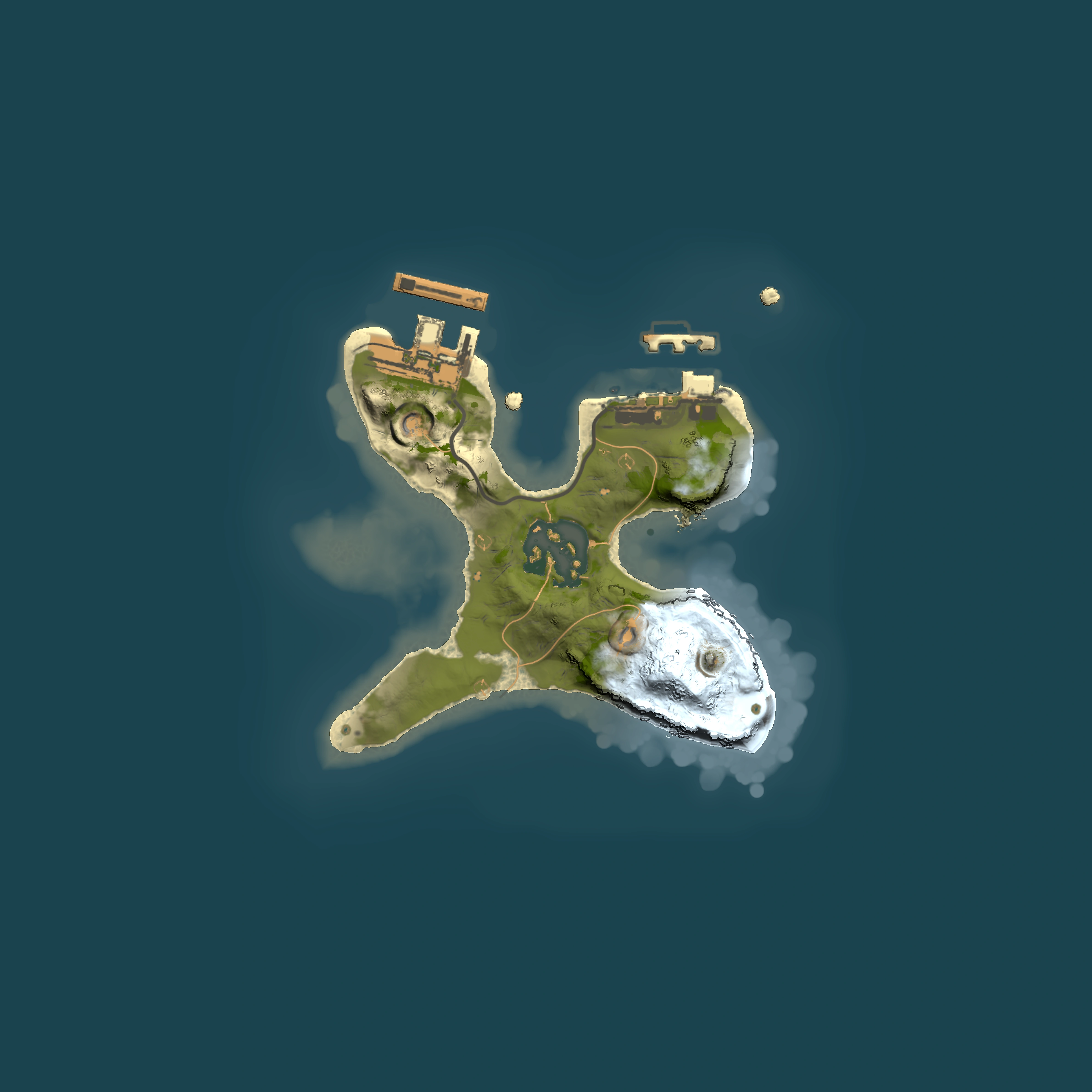 Full top-down render of Rust map seed 1603938620, 1500x1500m